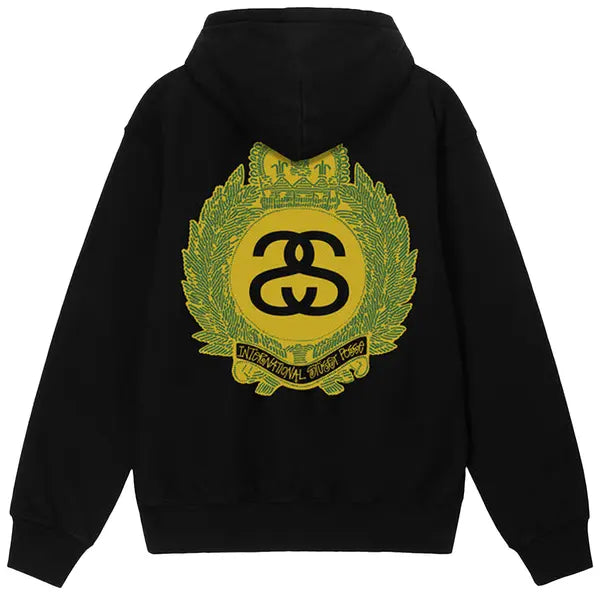 Stussy Crown Wreath Pigment Dyed Hoodie Black