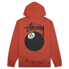 Stussy 8 Ball Hoodie Coral