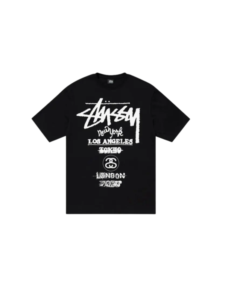 Stussy World Tour Telavin Tee Black