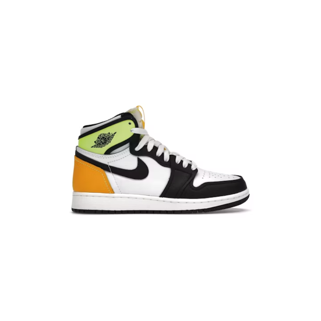 Jordan 1 Retro High (GS) White Black Volt University Gold