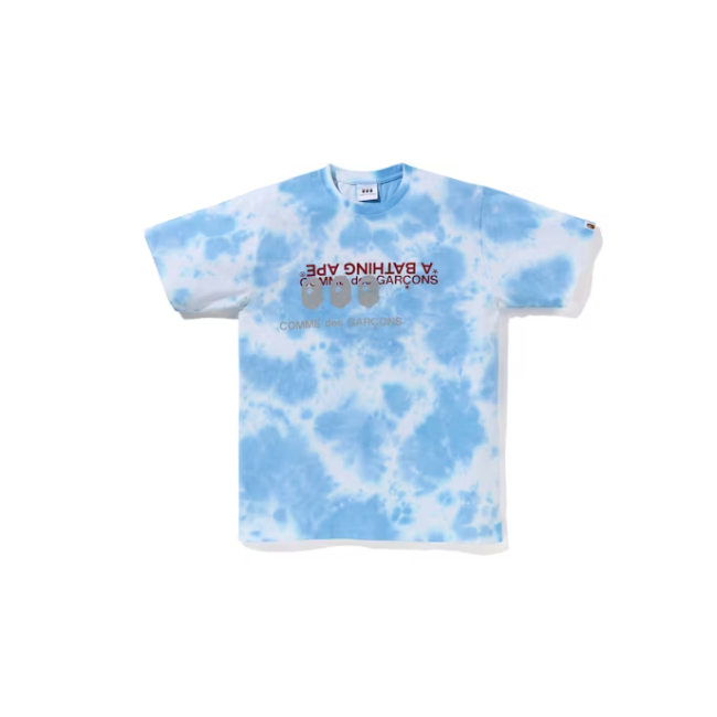 BAPE x Comme des Garcon Osaka Tie Dye Tee Blue