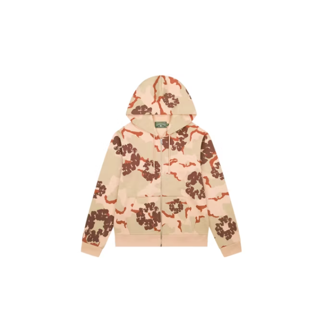 Denim Tears Cotton Wreath Zip Hoodie Desert Storm Camo
