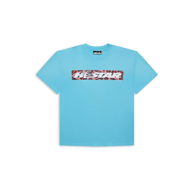 Hellstar T-Shirt Box Logo Blue
