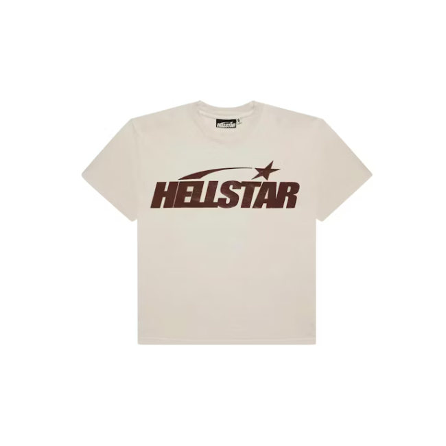 Hellstar T-shirt Classic (Regular Print) White/Brown