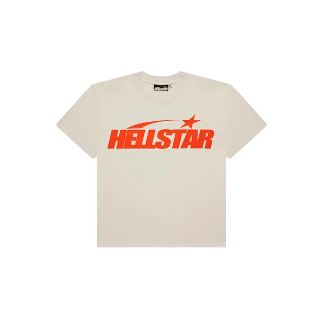 Hellstar T-shirt Classic (Regular Print) White/Orange