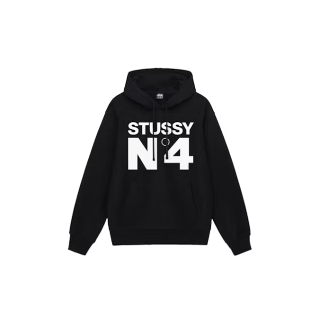 Stussy No.4 Hoodie Black