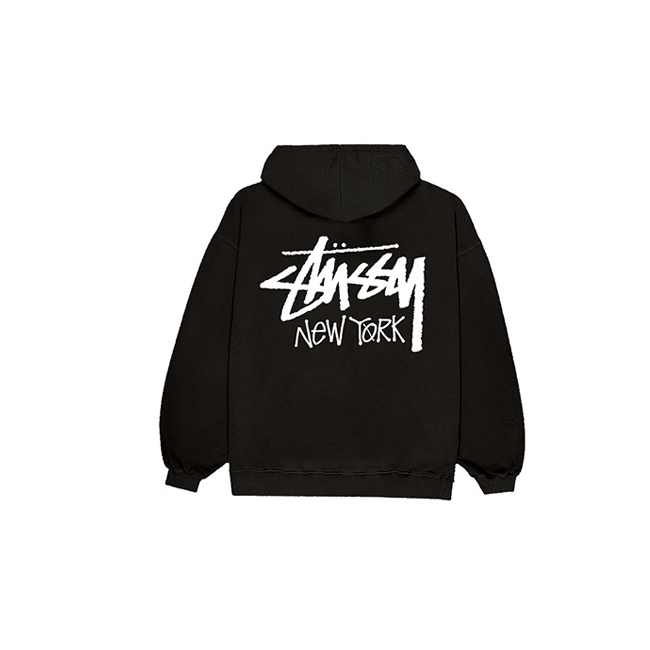 Stussy New York Zip Up Hoodie Black