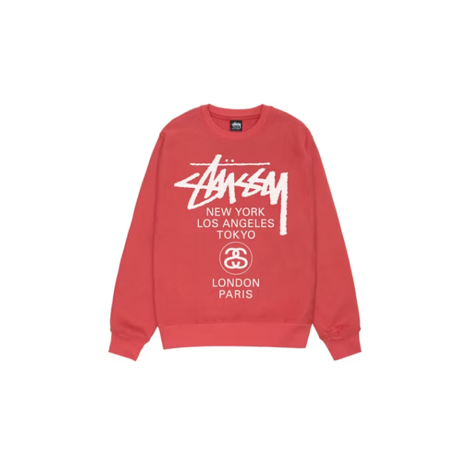 Stussy World Tour Crewneck Pepper