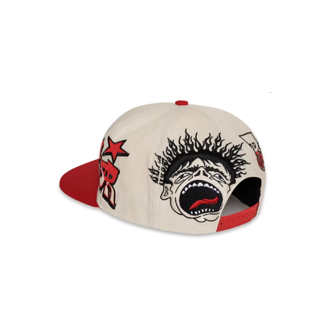 Hellstar Records Hat Snapback Red/White