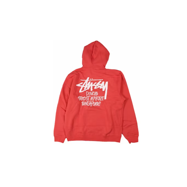 Stussy Singapore Dovers Street Market Hoodie Pale Red