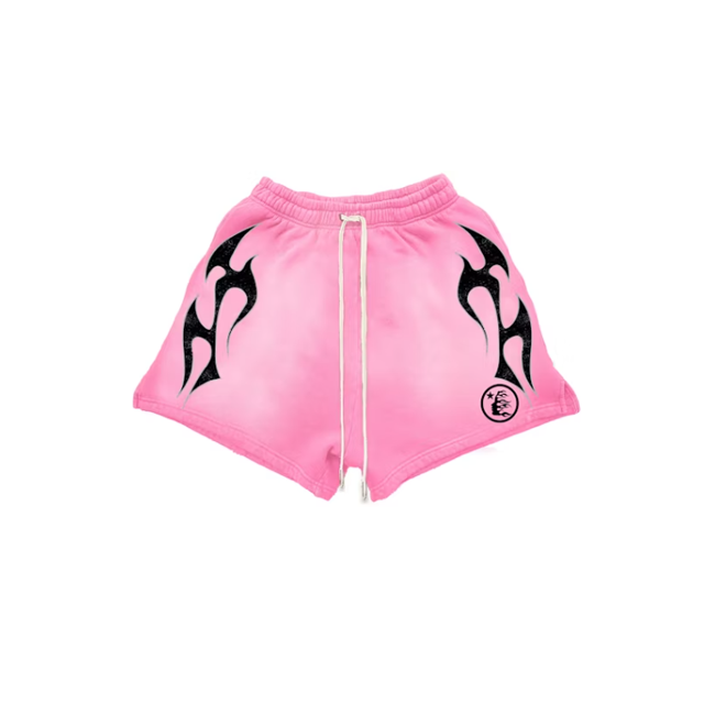 Hellstar Flame Shorts Pink