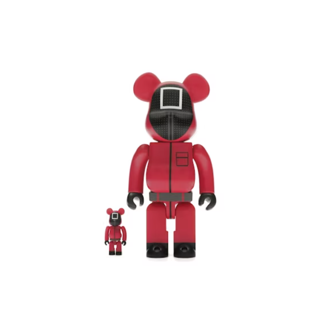 Bearbrick x Squid Game Guard (Square) 100% & 400% Set