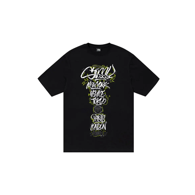 Stussy Tee Born & Raised Collab Black