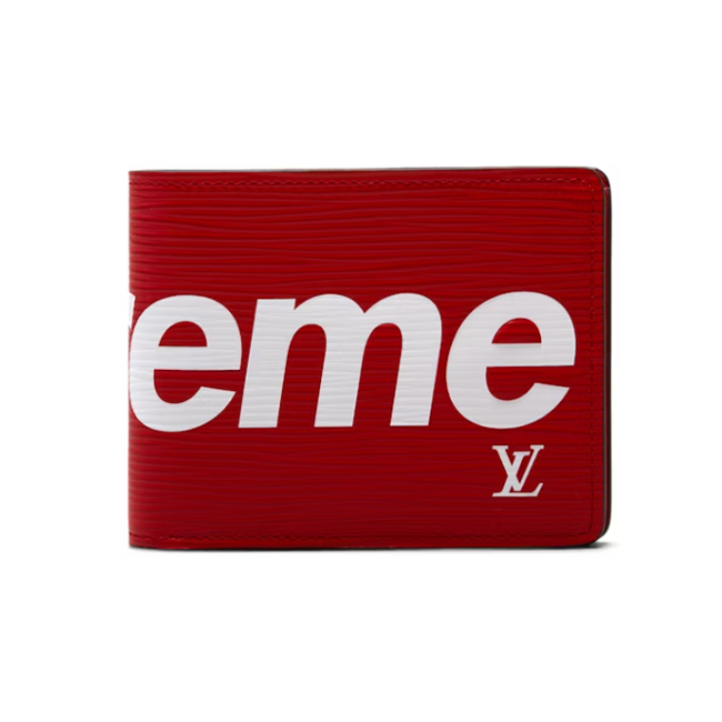 Louis Vuitton x Supreme Slender Wallet Epi Red