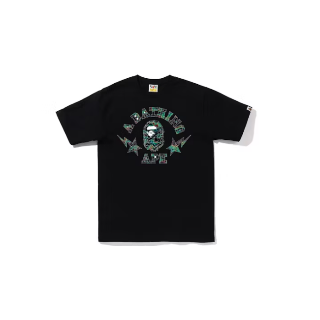 BAPE Thermo College Tee Black