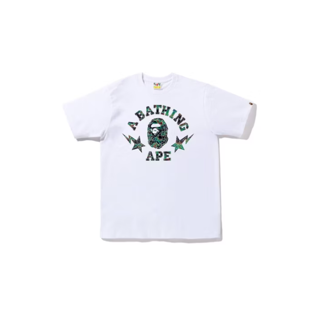 BAPE Thermo College Tee White