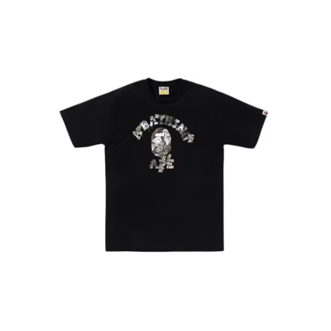 BAPE Tree Edge Camo College Tee Black Camo