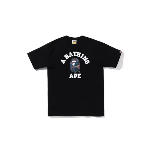 Bape Tee Grid Camo College Black Purple