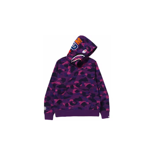 BAPE Hoodie Color Camo Shark Purple