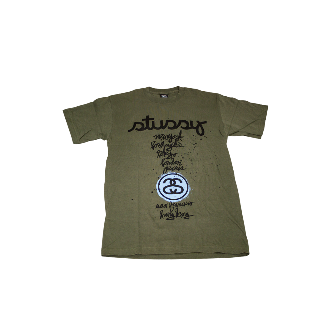 Stussy Michael Leon World Tour T-Shirt Green