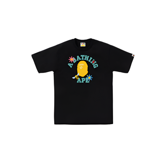 BAPE Flower College Tee Black