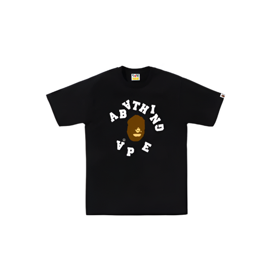BAPE Tee Broken College Black