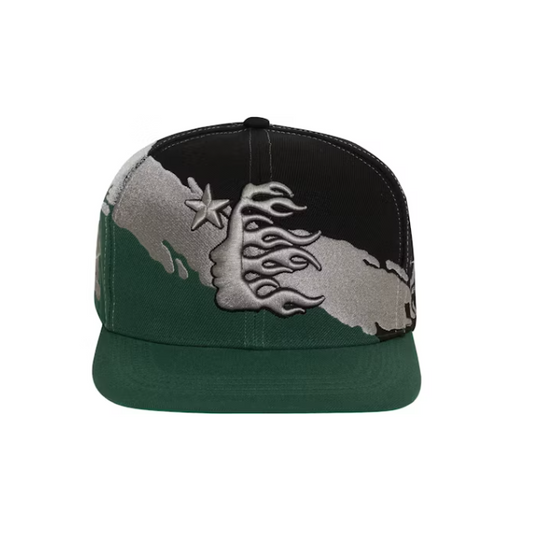 Hellstar Paintbrush Snapback Hat Black/Green