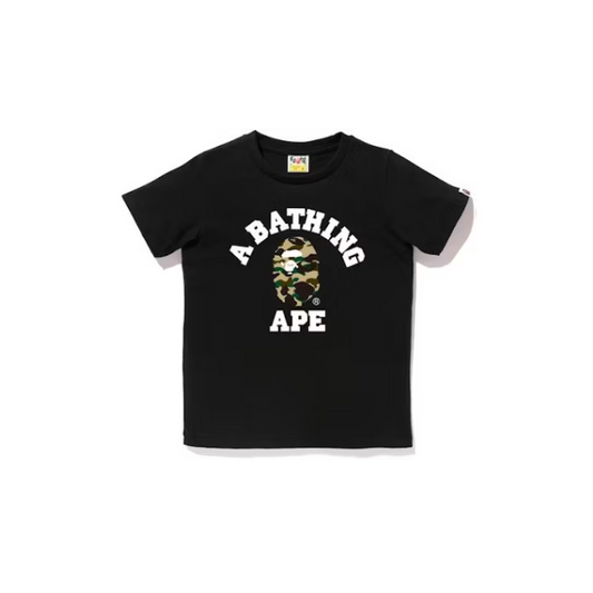 BAPE Womens 1st Camo College Tee Yellow Black