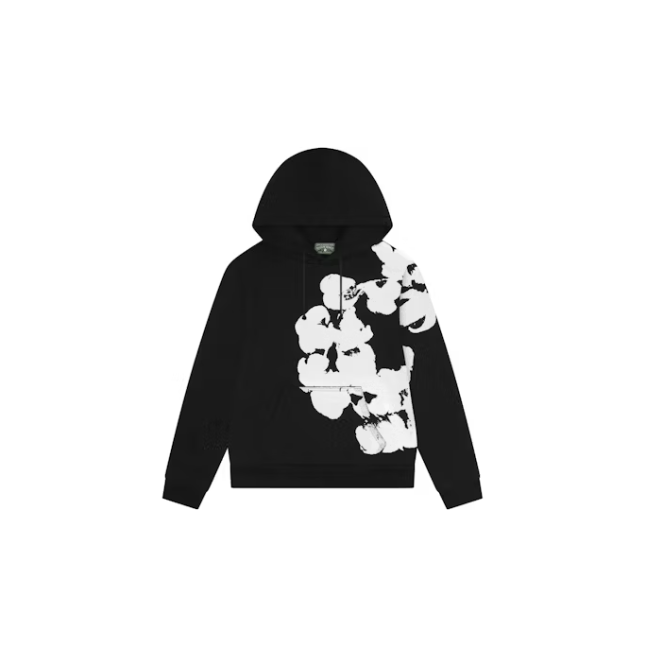Denim Tears Big Cotton Wreath Sweatshirt Black