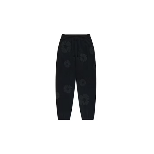 Denim Tears Cotton Wreath Sweatpants Black Monochrome
