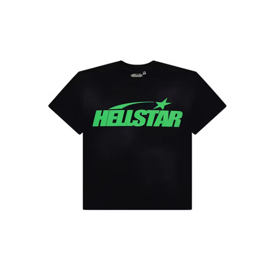 Hellstar T-shirt Classic (Gel Print) Black/Green