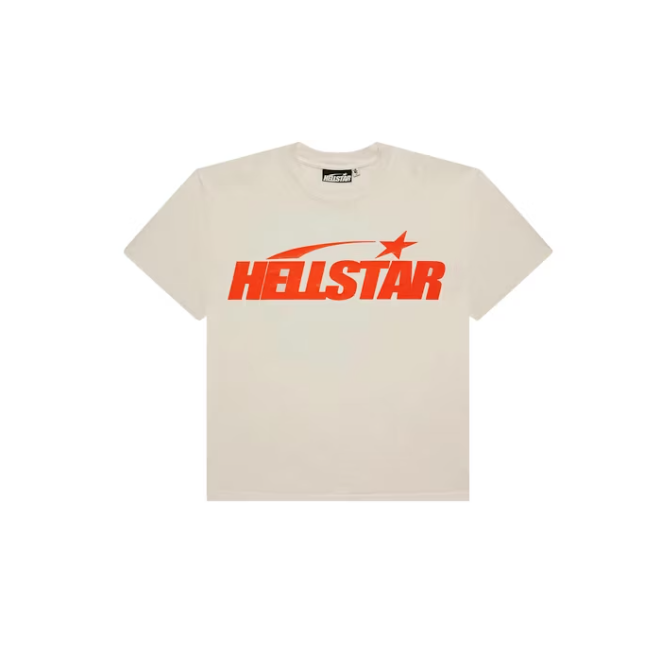 Hellstar T-shirt Classic(Gel Print) White/Orange