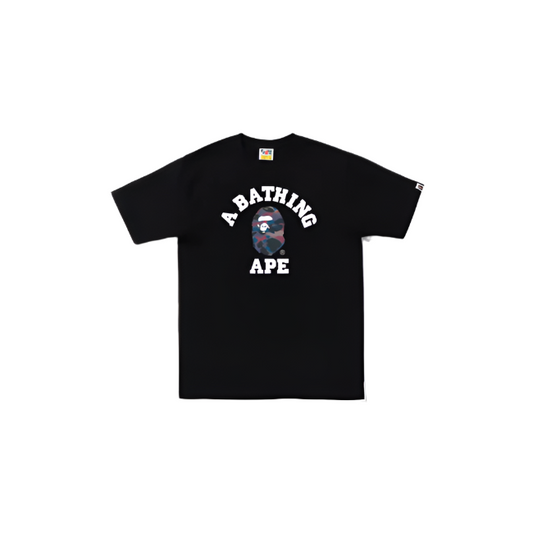 Bape Tee Grid Camo College Black Purple
