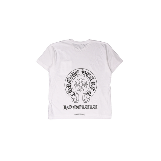 Chrome Hearts T-Shirt Honolulu Horse Shoe White Exclusive