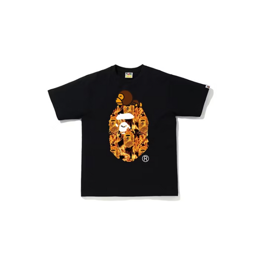 BAPE Tee Milo On Flame Head Black