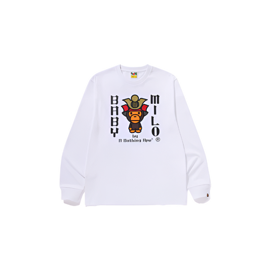 BAPE Long Sleeve Baby Milo Kyoto Exclusive By Bathing Ape White