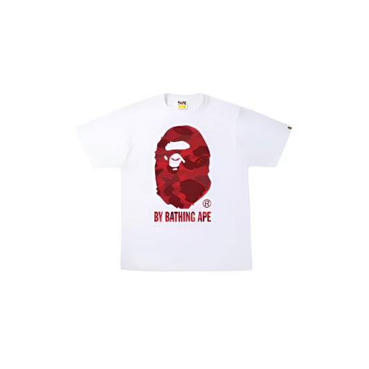 BAPE Tee By Bathing Ape White Red Camo