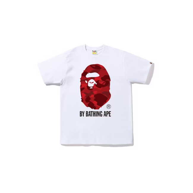 BAPE Tee By Bathing Ape White Red Camo