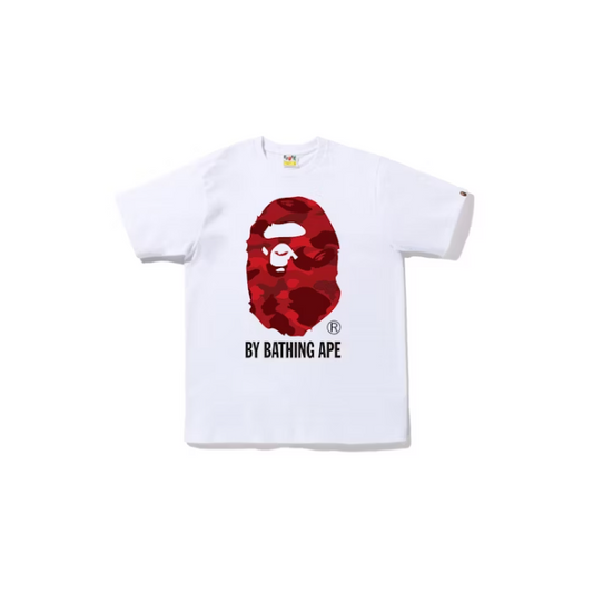 BAPE Tee By Bathing Ape White Red Camo