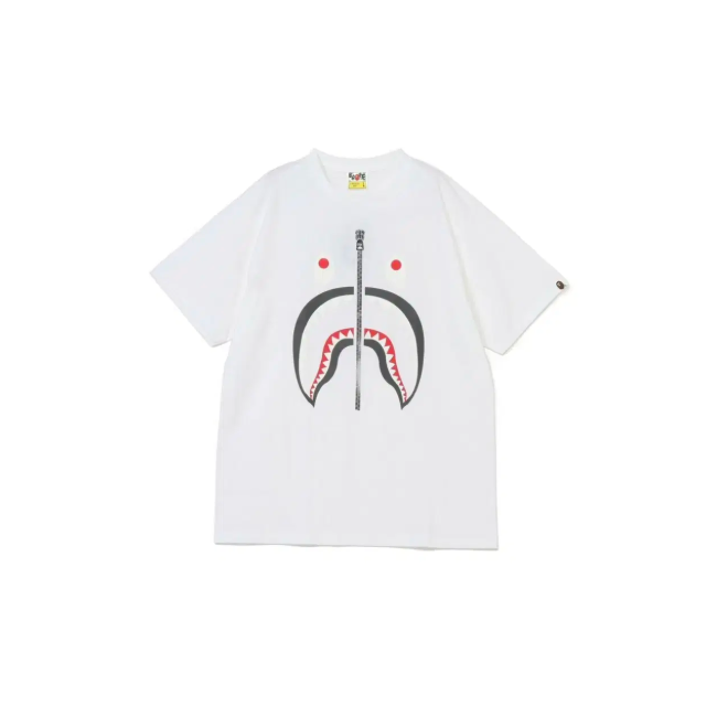 BAPE Tee ABC Camo Silver Zip Shark White Black