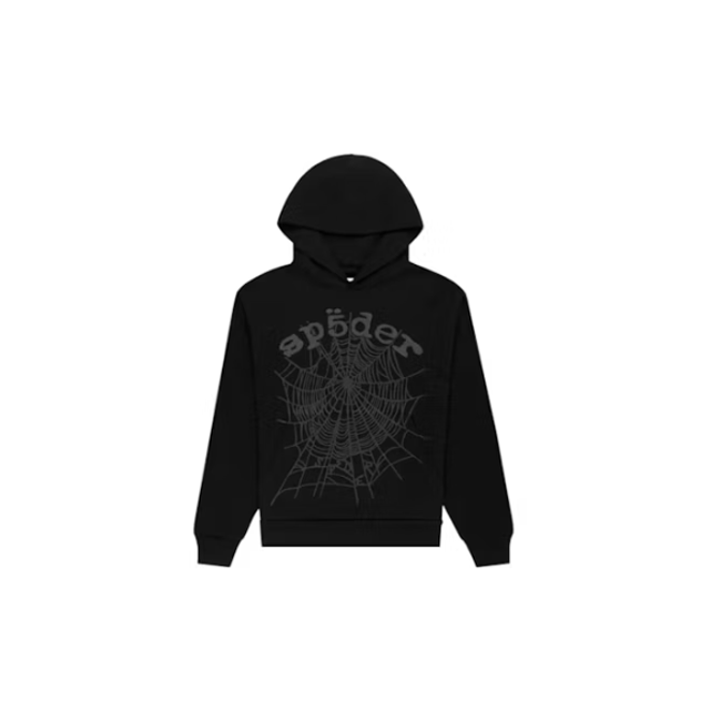 Sp5der Phantom Web Hoodie Black