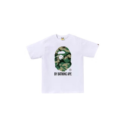 Bape Tee Woodland Camo By Bathing Ape White