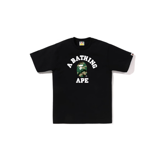 Bape Tee Woodland Camo College Black